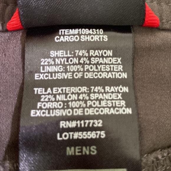 Gerry Shorts Mens Gray Cargo Stretch Outdoor Zip Pockets Rayon Comfort (Size 34) - Picture 7 of 9